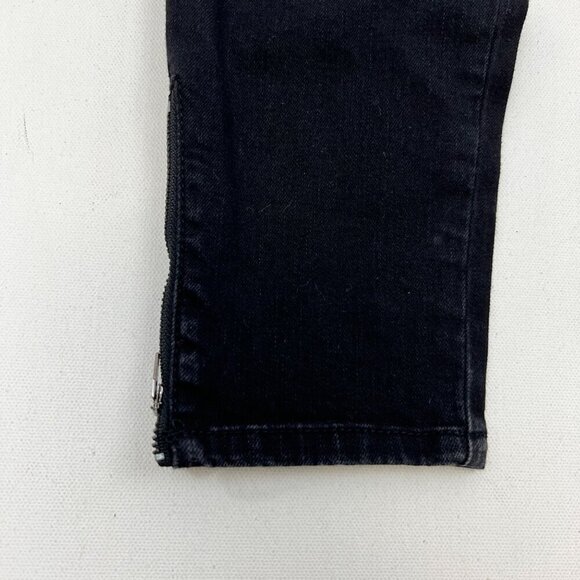 White House Black Market Cropped Jegging Black Womens Size 0 Zip Ankle - Picture 5 of 10